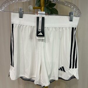 Adidas Tiro 23 Soccer Shorts Womens Small White Black Aeroready Athletic NWT